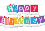 Happy Birthday colored letters