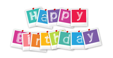 Happy Birthday colored letters